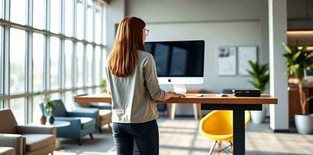 Bureaux assis-debout et chaise ergonomique